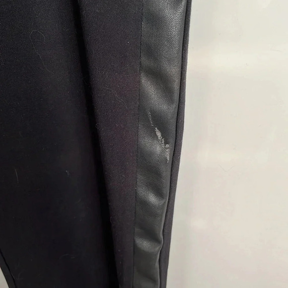 ALFANI Crop Wide Leg Pant Faux Leather Piping, Size 8 - Picture 6 of 8